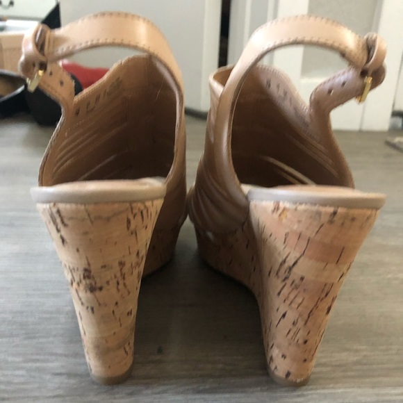 Franco Sarto Cork Wedge Sandals, Size 7 - Picture 5 of 7